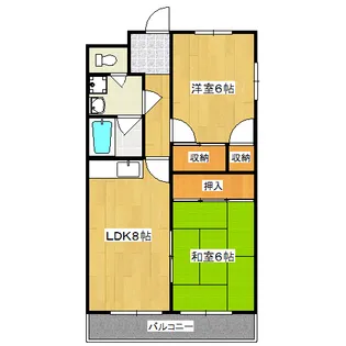 ルシエール川豊【2階】の間取り