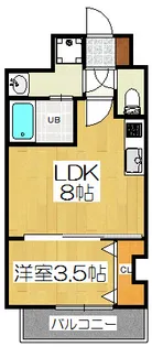 オーバルコート京都三条通【2階】の間取り