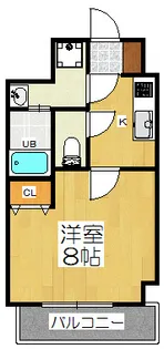 オーバルコート京都三条通【6階】の間取り