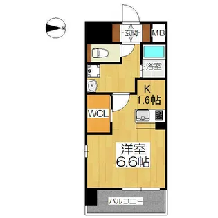 アスヴェル京都烏丸五条【3階】の間取り