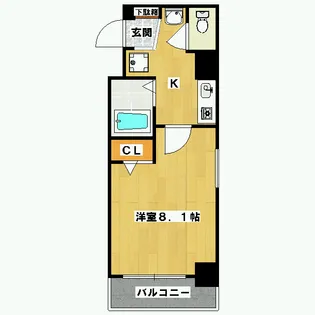 ベラジオ河原町御池【6階】の間取り