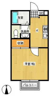 エステートピア藤澤【2階】の間取り