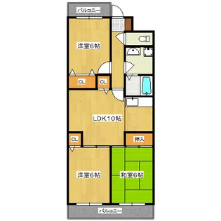 HITOMIBLDG綾小路からすま【6階】の間取り