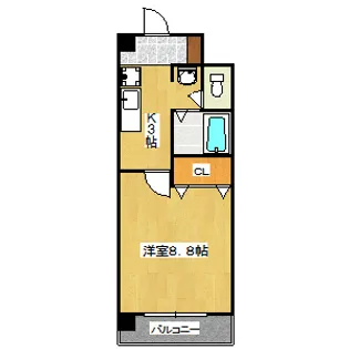 ハウスセゾン四条通【10階】の間取り