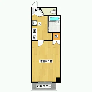 アベニュー高辻【3階】の間取り