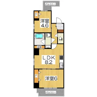 Blau Berg西ノ京【2階】の間取り