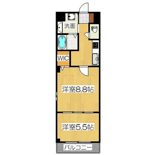 三条双月堂【4階】の間取り