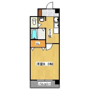 ハウスセゾン四条通【12階】の間取り