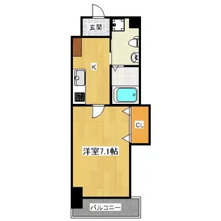 HF四条河原町レジデンス(旧 シングルレジデンス四条河原町)【6階】の間取り