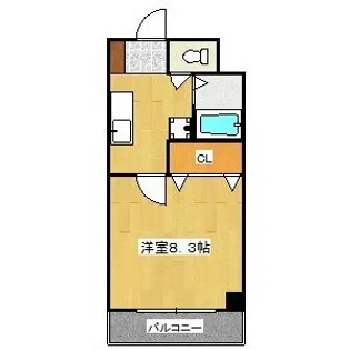 ハウスセゾン四条通【12階】の間取り