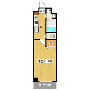 グランステージ京都四条【2階】の間取り