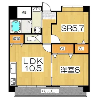 ベリエ茶五【2階】の間取り