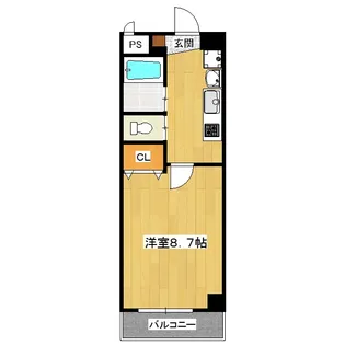 パルティール四条【3階】の間取り