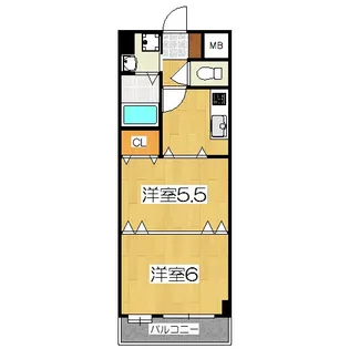 アリスタ四条西洞院【5階】の間取り