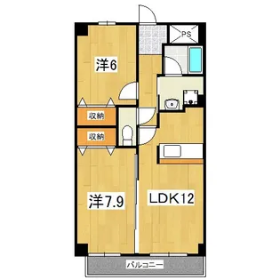 ベリエ茶五【6階】の間取り