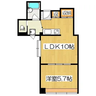 星の子六角ビル【3階】の間取り