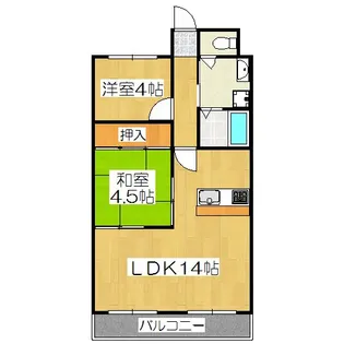 KTマンション2号館【5階】の間取り