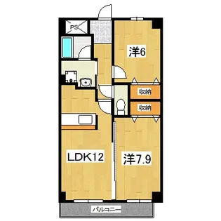 ベリエ茶五【2階】の間取り