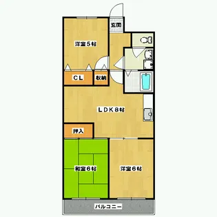 ルミエール西京極【6階】の間取り