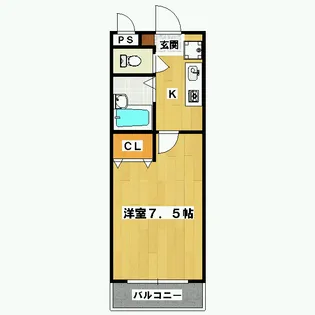フェイム西ノ京【4階】の間取り