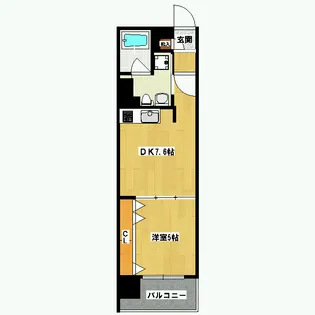 G-CREST京都四条烏丸【8階】の間取り