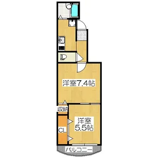 ヴィラヴェルデ【2階】の間取り