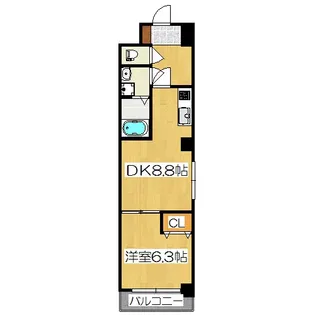 エターナルコート三条【3階】の間取り