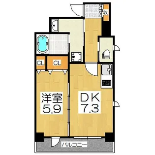 ベラジオ五条堀川3【3階】の間取り
