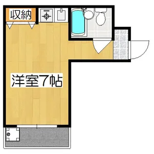 1Rの間取り画像