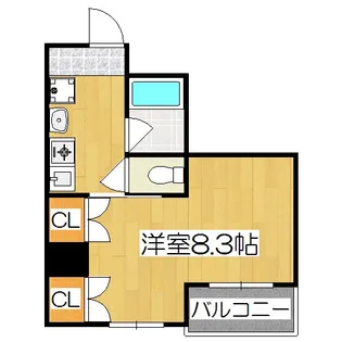 烏丸五条 悠【4階】の間取り