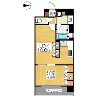 リーガル京都河原町五条II【6階】の間取り