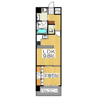 リーガル京都二条城北【3階】の間取り