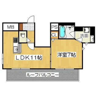 アスヴェル京都御所前III【7階】の間取り