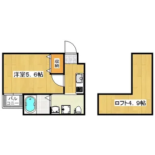 ロフティ四条大宮【1階】の間取り