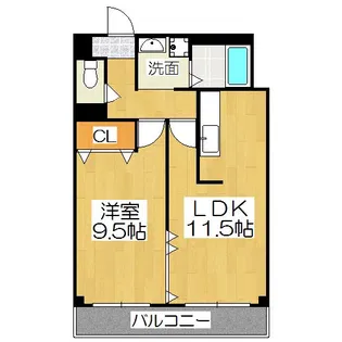 コーポシャルマン【2階】の間取り