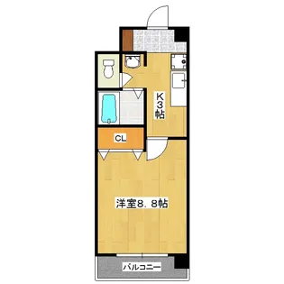 ハウスセゾン四条通【9階】の間取り