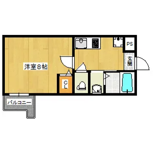 アークリード五条堀川【1階】の間取り