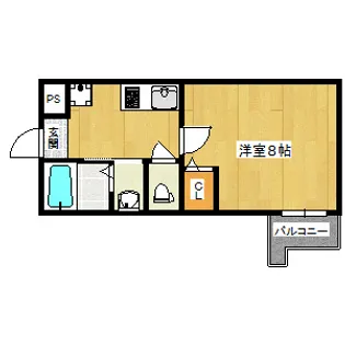 アークリード五条堀川【1階】の間取り