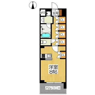 ベラジオ五条堀川【10階】の間取り