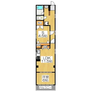 コンツェルト四条西洞院【4階】の間取り