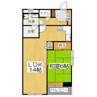 レトロマンション3【5階】の間取り