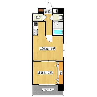 プラネシア星の子三条油小路【7階】の間取り