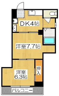 SAMSQUARE四条大宮【4階】の間取り