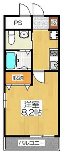 ワンモアハート円町(旧:クレール・コート西大路御池)【7階】の間取り