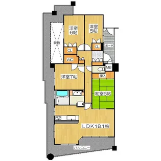 グランクール河原町二条【2階】の間取り