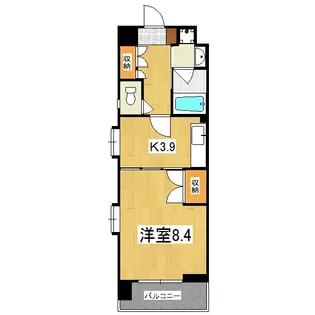 ベラジオ五条堀川【6階】の間取り