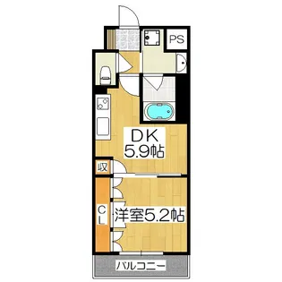 ソルレヴェンテ堀川高辻【9階】の間取り
