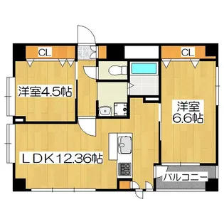 コモド御所南【3階】の間取り