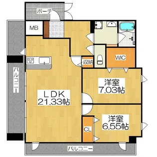 メディナ烏丸御池【12階】の間取り