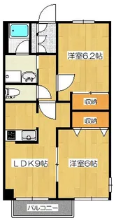 ツインクルコート桂I【3階】の間取り